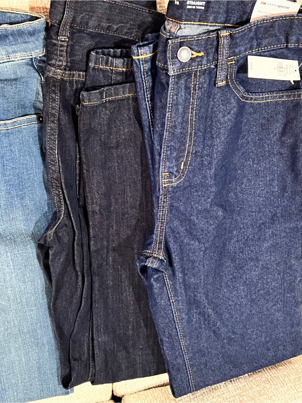 The Children's Place Jeans Trio - Light Blue, Dark Blue, Indigo Blue